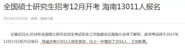 2018考研，你的競爭壓力有多大？